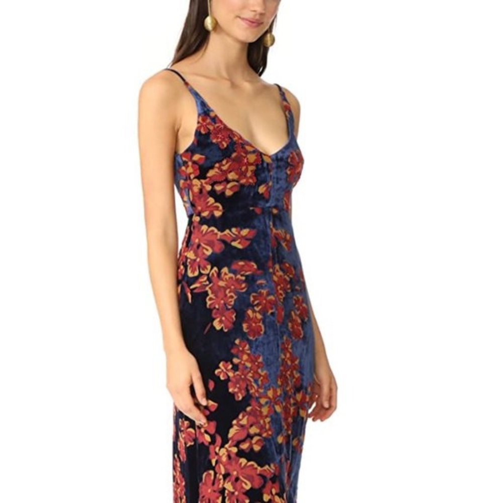 Saloni Floral Aidan Midi Dress